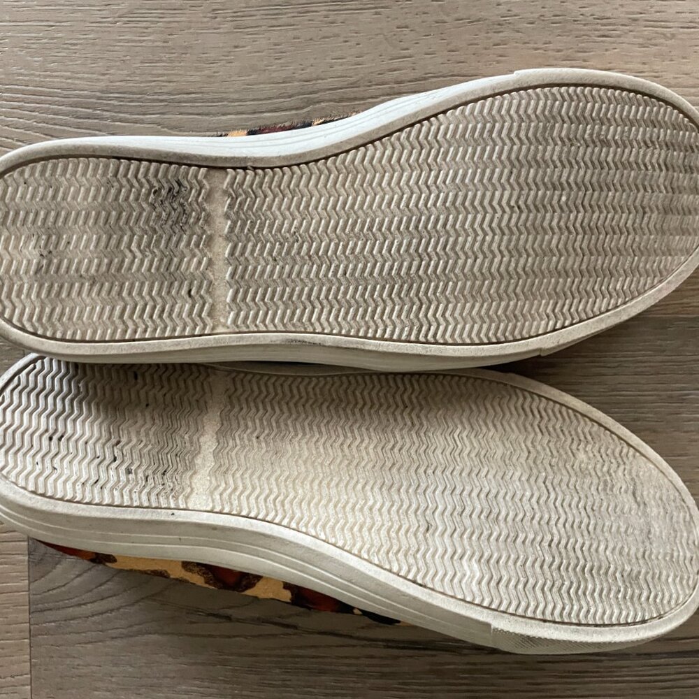 J Crew Factory Mo Hair Slip-on Leopard Print Low Top Sneaker Shoes 7M! - Picture 7 of 8